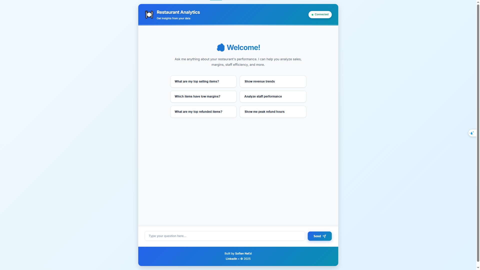 Restaurant Analytics Chatbot